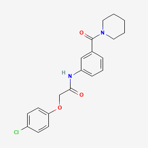 molecular formula C20H21ClN2O3 B4908748 2-(4-chlorophenoxy)-N-[3-(1-piperidinylcarbonyl)phenyl]acetamide 