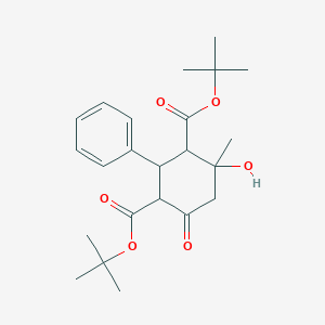 molecular formula C23H32O6 B490876 Di-tert-butyl 4-hydroxy-4-methyl-6-oxo-2-phenylcyclohexane-1,3-dicarboxylate CAS No. 96268-73-4