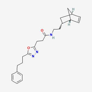 molecular formula C23H29N3O2 B4908801 N-[2-[(1S,2S,4S)-2-bicyclo[2.2.1]hept-5-enyl]ethyl]-3-[5-(3-phenylpropyl)-1,3,4-oxadiazol-2-yl]propanamide 