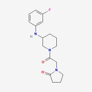 1-(2-{3-[(3-fluorophenyl)amino]-1-piperidinyl}-2-oxoethyl)-2-pyrrolidinone