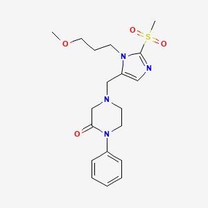 4-{[1-(3-methoxypropyl)-2-(methylsulfonyl)-1H-imidazol-5-yl]methyl}-1-phenyl-2-piperazinone