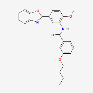 N-[5-(1,3-benzoxazol-2-yl)-2-methoxyphenyl]-3-butoxybenzamide