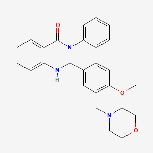 2-[4-methoxy-3-(morpholin-4-ylmethyl)phenyl]-3-phenyl-2,3-dihydroquinazolin-4(1H)-one