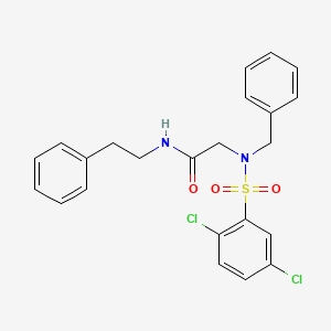 N~2~-benzyl-N~2~-[(2,5-dichlorophenyl)sulfonyl]-N-(2-phenylethyl)glycinamide