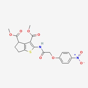 dimethyl 2-{[(4-nitrophenoxy)acetyl]amino}-5,6-dihydro-4H-cyclopenta[b]thiophene-3,4-dicarboxylate