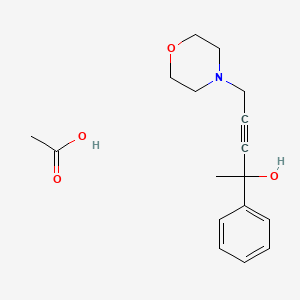 acetic acid;5-morpholin-4-yl-2-phenylpent-3-yn-2-ol