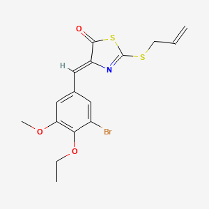 2-(allylthio)-4-(3-bromo-4-ethoxy-5-methoxybenzylidene)-1,3-thiazol-5(4H)-one