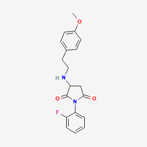 1-(2-fluorophenyl)-3-{[2-(4-methoxyphenyl)ethyl]amino}-2,5-pyrrolidinedione