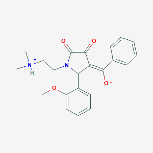 molecular formula C22H24N2O4 B490891 (E)-[1-[2-(dimethylazaniumyl)ethyl]-2-(2-methoxyphenyl)-4,5-dioxopyrrolidin-3-ylidene]-phenylmethanolate CAS No. 337923-14-5