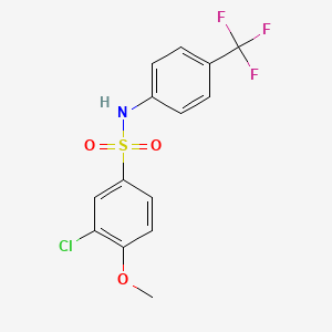 3-chloro-4-methoxy-N-[4-(trifluoromethyl)phenyl]benzenesulfonamide