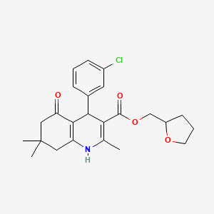 (OXOLAN-2-YL)METHYL 4-(3-CHLOROPHENYL)-2,7,7-TRIMETHYL-5-OXO-1,4,5,6,7,8-HEXAHYDROQUINOLINE-3-CARBOXYLATE