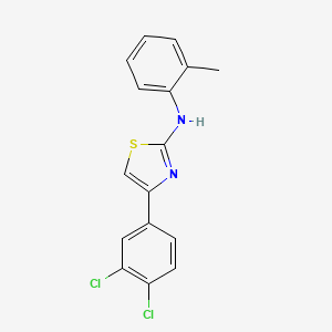 molecular formula C16H12Cl2N2S B4908978 4-(3,4-dichlorophenyl)-N-(2-methylphenyl)-1,3-thiazol-2-amine 