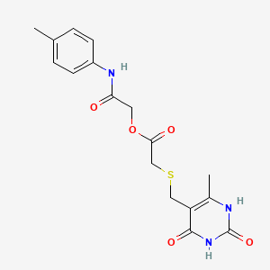 [2-(4-methylanilino)-2-oxoethyl] 2-[(6-methyl-2,4-dioxo-1H-pyrimidin-5-yl)methylsulfanyl]acetate