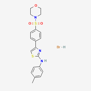 N-(4-methylphenyl)-4-[4-(4-morpholinylsulfonyl)phenyl]-1,3-thiazol-2-amine hydrobromide