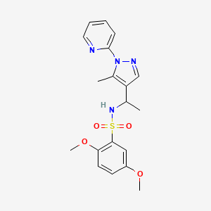 2,5-dimethoxy-N-{1-[5-methyl-1-(2-pyridinyl)-1H-pyrazol-4-yl]ethyl}benzenesulfonamide