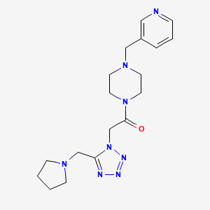 1-(3-pyridinylmethyl)-4-{[5-(1-pyrrolidinylmethyl)-1H-tetrazol-1-yl]acetyl}piperazine