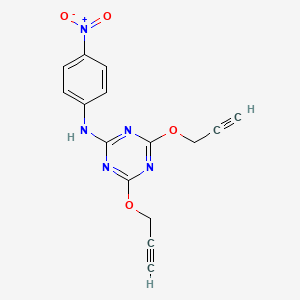 N-(4-nitrophenyl)-4,6-bis(2-propyn-1-yloxy)-1,3,5-triazin-2-amine