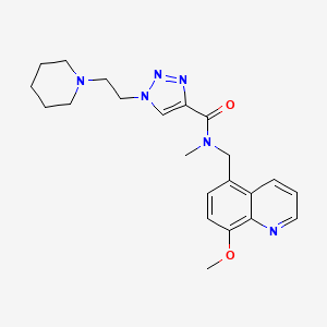 N-[(8-methoxy-5-quinolinyl)methyl]-N-methyl-1-[2-(1-piperidinyl)ethyl]-1H-1,2,3-triazole-4-carboxamide