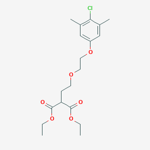 molecular formula C19H27ClO6 B4909081 Diethyl 2-[2-[2-(4-chloro-3,5-dimethylphenoxy)ethoxy]ethyl]propanedioate 