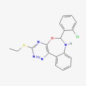 6-(2-Chlorophenyl)-3-(ethylsulfanyl)-6,7-dihydro[1,2,4]triazino[5,6-D][3,1]benzoxazepine