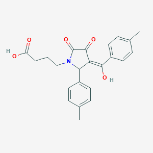 molecular formula C23H23NO5 B490914 4-[3-hydroxy-4-(4-methylbenzoyl)-5-(4-methylphenyl)-2-oxo-2,5-dihydro-1H-pyrrol-1-yl]butanoic acid CAS No. 440091-84-9