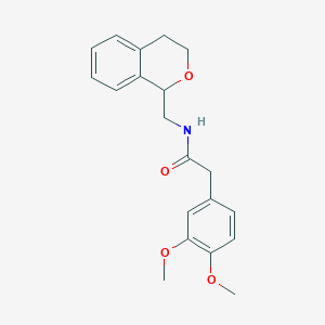 molecular formula C20H23NO4 B4909154 N-(3,4-dihydro-1H-isochromen-1-ylmethyl)-2-(3,4-dimethoxyphenyl)acetamide 