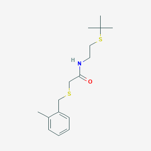 N-[2-(tert-butylthio)ethyl]-2-[(2-methylbenzyl)thio]acetamide