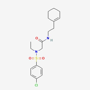 N~2~-[(4-chlorophenyl)sulfonyl]-N-[2-(cyclohex-1-en-1-yl)ethyl]-N~2~-ethylglycinamide