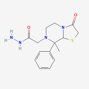 2-(8-methyl-3-oxo-8-phenylhexahydro-7H-[1,3]thiazolo[3,2-a]pyrazin-7-yl)acetohydrazide