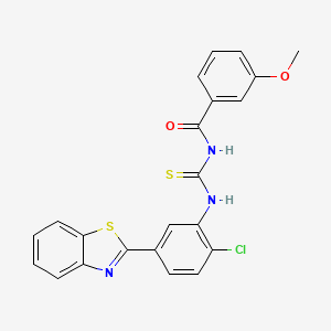 N-{[5-(1,3-benzothiazol-2-yl)-2-chlorophenyl]carbamothioyl}-3-methoxybenzamide