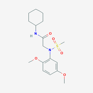 N-cyclohexyl-2-(2,5-dimethoxy-N-methylsulfonylanilino)acetamide