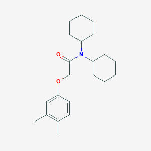 molecular formula C22H33NO2 B4909215 N,N-dicyclohexyl-2-(3,4-dimethylphenoxy)acetamide 