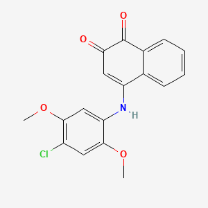 4-[(4-chloro-2,5-dimethoxyphenyl)amino]-1,2-naphthalenedione