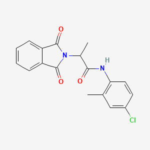 molecular formula C18H15ClN2O3 B4909238 N-(4-chloro-2-methylphenyl)-2-(1,3-dioxo-1,3-dihydro-2H-isoindol-2-yl)propanamide 