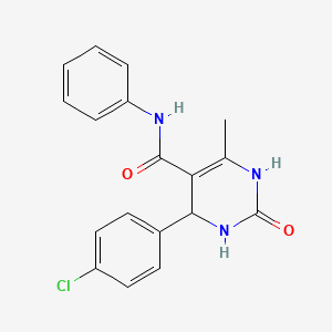 4-(4-chlorophenyl)-6-methyl-2-oxo-N-phenyl-1,2,3,4-tetrahydro-5-pyrimidinecarboxamide