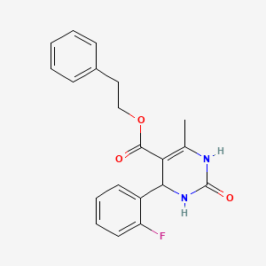 molecular formula C20H19FN2O3 B4909283 2-Phenylethyl 4-(2-fluorophenyl)-6-methyl-2-oxo-1,2,3,4-tetrahydropyrimidine-5-carboxylate 