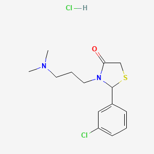 2-(3-Chlorophenyl)-3-[3-(dimethylamino)propyl]-1,3-thiazolidin-4-one;hydrochloride