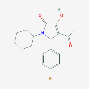 molecular formula C18H20BrNO3 B490930 4-acetyl-5-(4-bromophenyl)-1-cyclohexyl-3-hydroxy-1,5-dihydro-2H-pyrrol-2-one CAS No. 864455-67-4