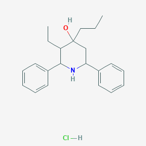 3-Ethyl-2,6-diphenyl-4-propylpiperidin-4-ol;hydrochloride