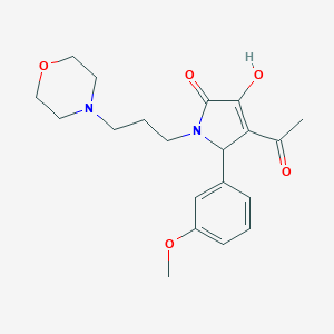 B490934 4-acetyl-3-hydroxy-5-(3-methoxyphenyl)-1-[3-(4-morpholinyl)propyl]-1,5-dihydro-2H-pyrrol-2-one CAS No. 440096-40-2