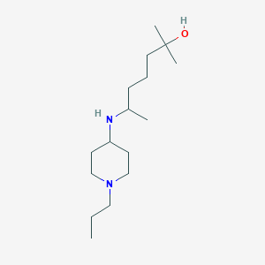 2-methyl-6-[(1-propylpiperidin-4-yl)amino]heptan-2-ol