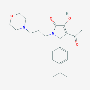 molecular formula C22H30N2O4 B490936 4-acetyl-3-hydroxy-5-(4-isopropylphenyl)-1-[3-(4-morpholinyl)propyl]-1,5-dihydro-2H-pyrrol-2-one CAS No. 440096-46-8