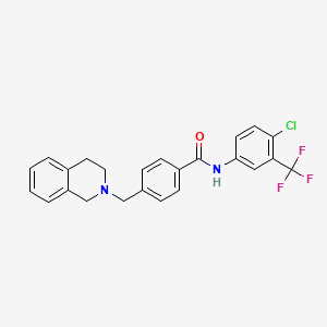 N-[4-chloro-3-(trifluoromethyl)phenyl]-4-(3,4-dihydro-1H-isoquinolin-2-ylmethyl)benzamide