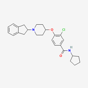 3-chloro-N-cyclopentyl-4-{[1-(2,3-dihydro-1H-inden-2-yl)-4-piperidinyl]oxy}benzamide