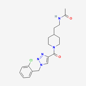 N-[2-(1-{[1-(2-chlorobenzyl)-1H-1,2,3-triazol-4-yl]carbonyl}-4-piperidinyl)ethyl]acetamide