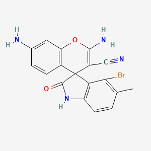 2',7'-diamino-4-bromo-5-methyl-2-oxospiro[1H-indole-3,4'-chromene]-3'-carbonitrile