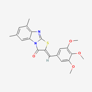 (2Z)-5,7-dimethyl-2-[(3,4,5-trimethoxyphenyl)methylidene]-[1,3]thiazolo[3,2-a]benzimidazol-1-one