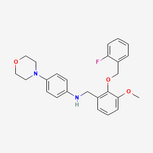 N-[[2-[(2-fluorophenyl)methoxy]-3-methoxyphenyl]methyl]-4-morpholin-4-ylaniline