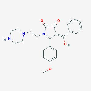 molecular formula C24H27N3O4 B490945 4-benzoyl-3-hydroxy-5-(4-methoxyphenyl)-1-(2-(piperazin-1-yl)ethyl)-1H-pyrrol-2(5H)-one CAS No. 462069-92-7