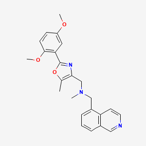 molecular formula C24H25N3O3 B4909457 1-[2-(2,5-dimethoxyphenyl)-5-methyl-1,3-oxazol-4-yl]-N-(5-isoquinolinylmethyl)-N-methylmethanamine 